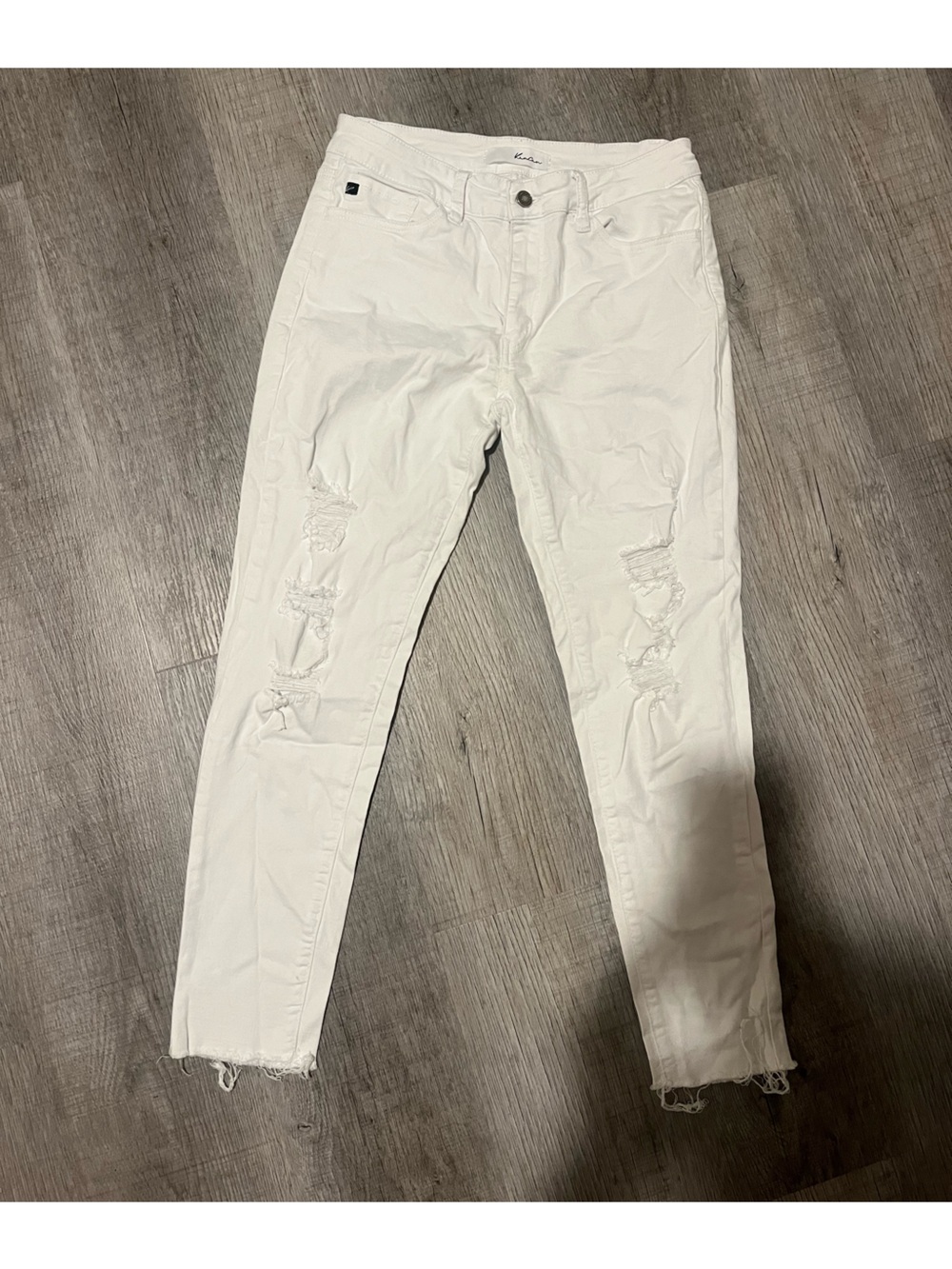 KanCan White Distressed Skinny Jeans